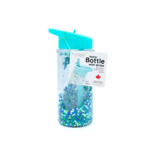BOTELLA CON BOMBILLA CELESTE SPARKLING  300 ml MELII