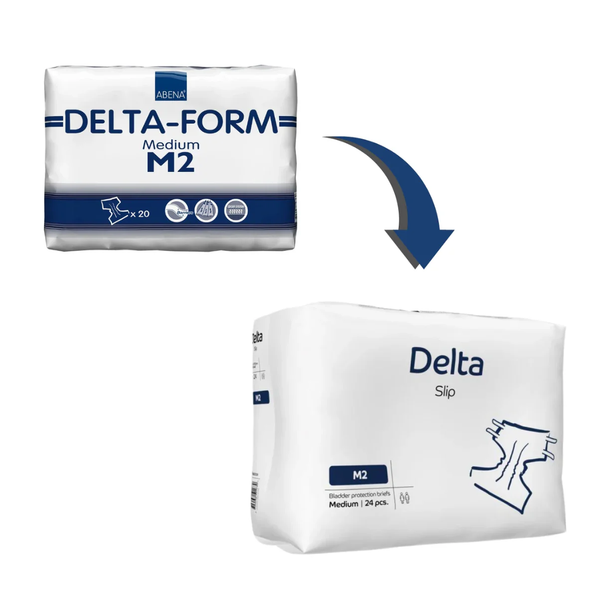 PAÑAL ANATÓMICO DELTA SLIP ABENA M2 24 Unidades - Imagen 3