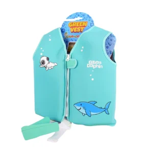 CHALECO FLOTADOR INFANTIL TIBURÓN CELESTE 3 a 6 años - GREEN DOLPHIN