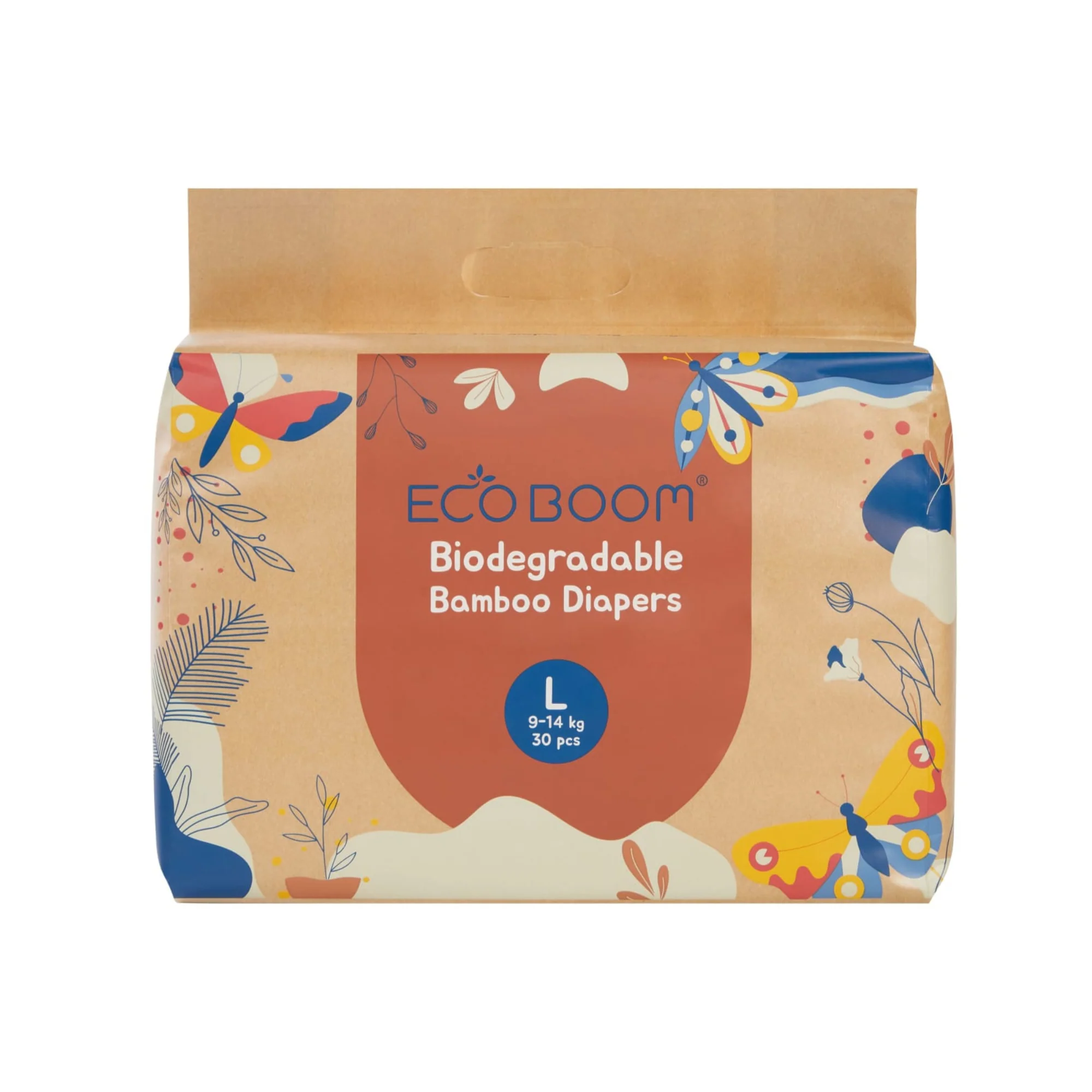 Pañales de Bambú Eco Boom Joy Talla L 9 - 14 KG 30 U - Imagen 2