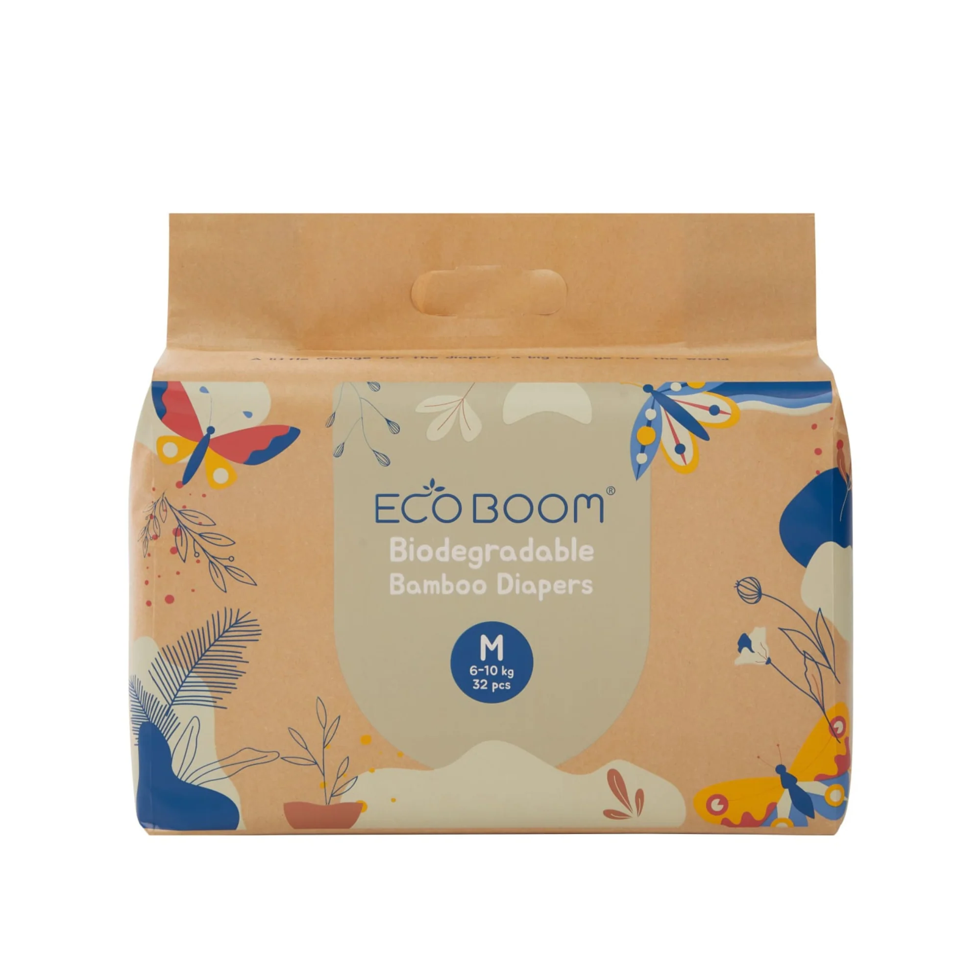 Pañales de Bambú Eco Boom Joy Talla M 6 - 10 KG 32 U - Imagen 2