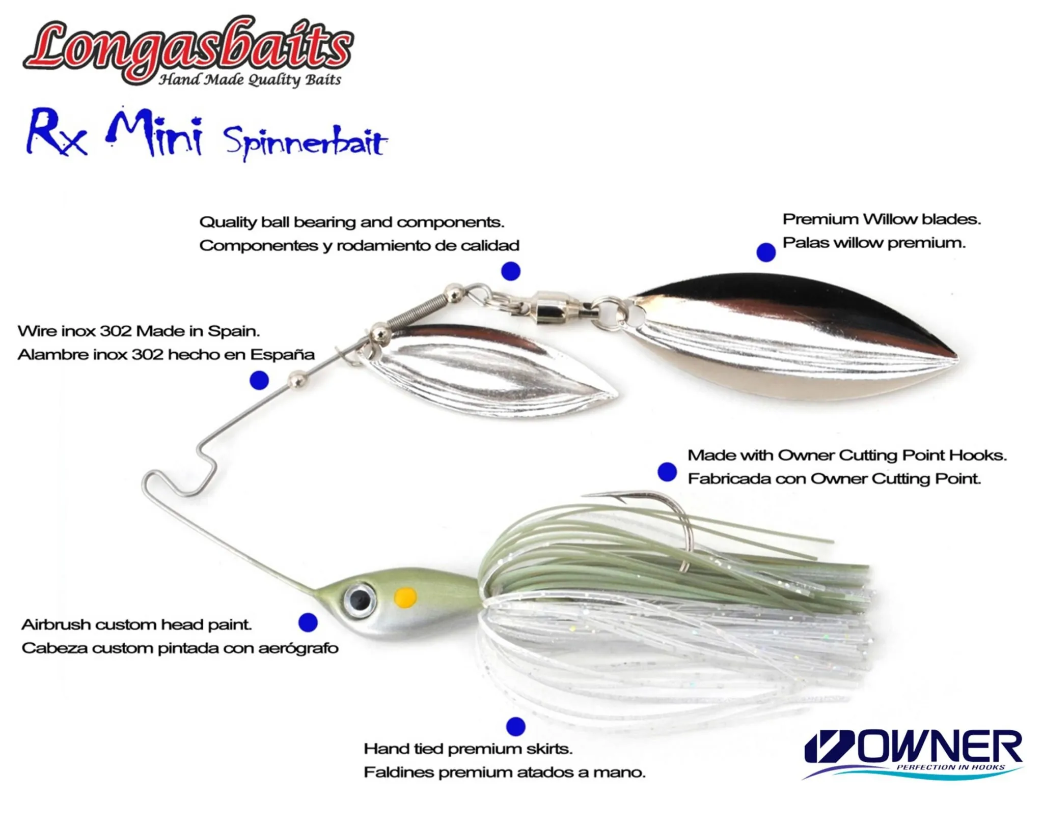Longasbaits Spinner RX Mini 1/2 Oz - Imagen 3