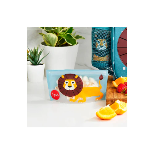 BOLSAS REUTILIZABLES PARA SNACK LEÓN (2UN )- 3 SPROUTS - Imagen 3