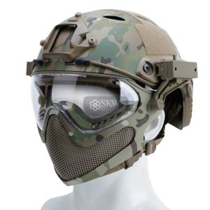 Casco Tipo Fast Y Mascara Multicam Delta Tactics