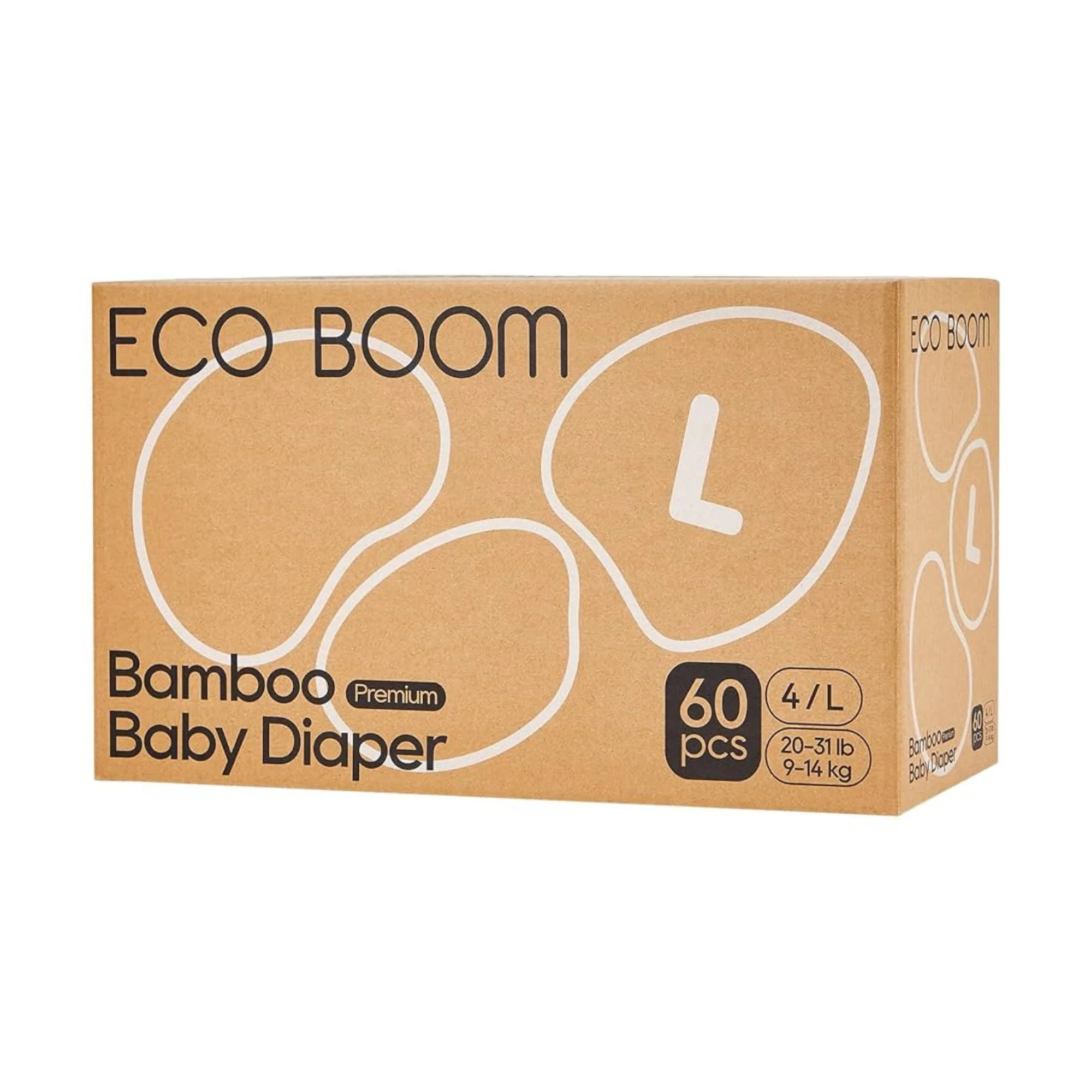 Pañales de Bambú Eco Boom Caja L Amazon 60 U - Imagen 2
