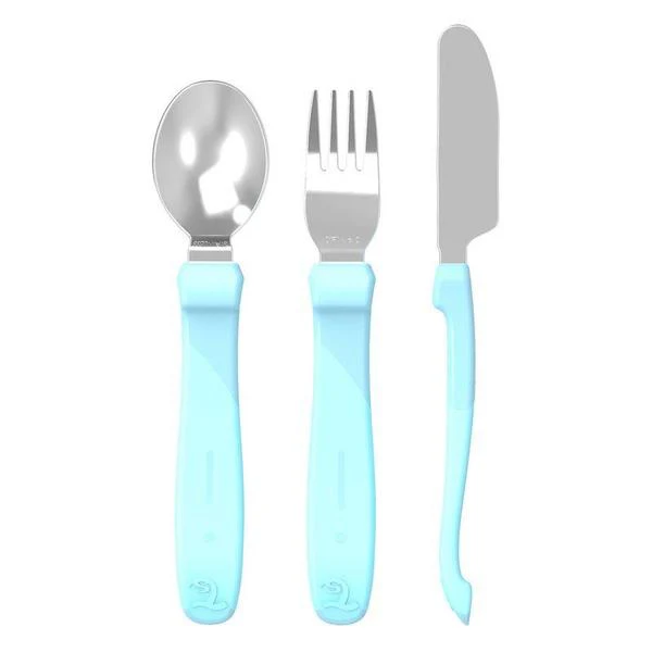 SERVICIO DE ACERO INOX AZUL PASTEL 3 PZAS - TWISTSHAKE - Imagen 2