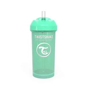 VASO CON BOMBILLAS VERDE CUP 360ML - TWISTSHAKE